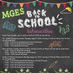  24 25 Back to School Information